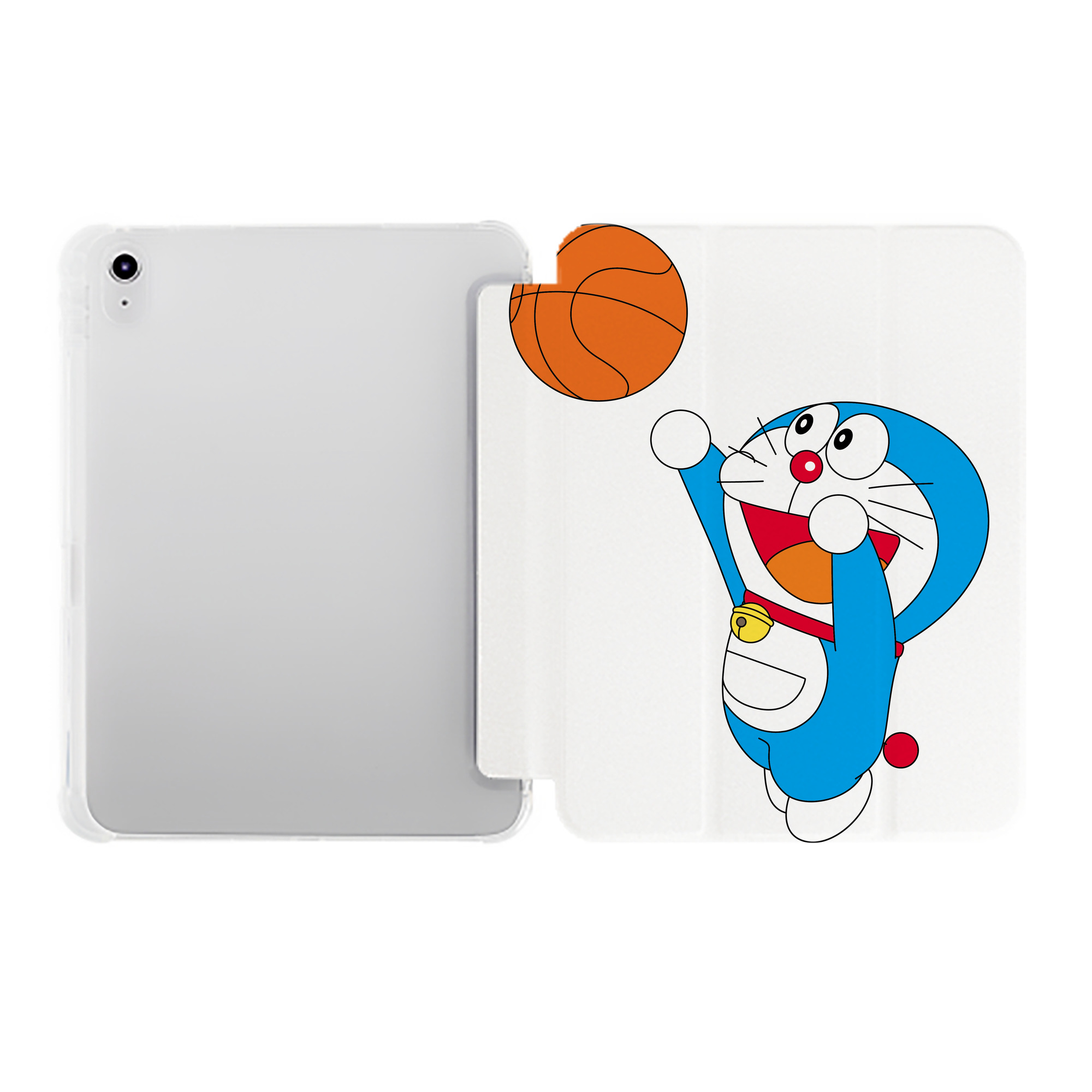 （画像用） ドラえもん Doraemon IPad ケース ペン収納付き 三つ折りスタンド PUレザー×シリコン 対応機種9.5/10.5/10.9インチ